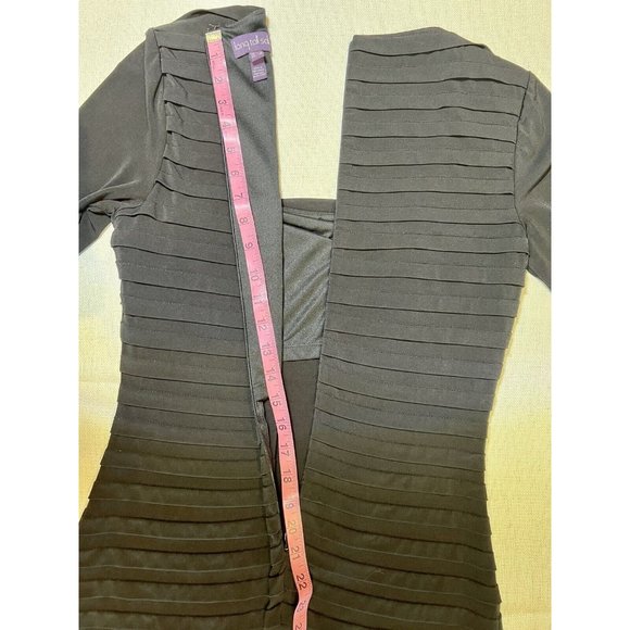 Long Tall Sally Black Shutter Dress Square Neck Pencil Stretchy Size 8 Sexy - Picture 4 of 16